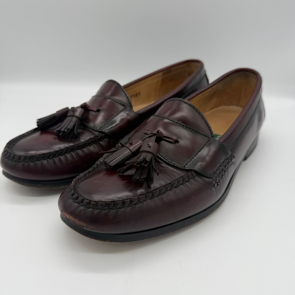 Cole Haan Mens Tassel‎ Loafers Burgundy Leather Dress Shoes 3507 Size 9.5 D